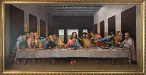 The Last Supper by Georgi Krumov Danevski 2018 after da Vinci, 1495-98. Dialogue with Great Masters Series. 