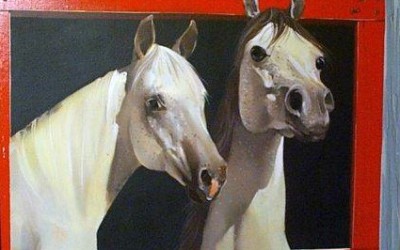 Two Arabians, oil on canvas