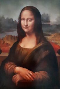 Mona Lisa, Georgi Krumov Danevski, 2017 after da Vinci 1504-05.