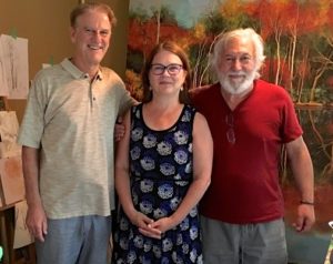Honorable Jane Philopott, MP visits GEORGI’s studio with George Klas of the Fruit of the Spirit Retreat. July 2019.